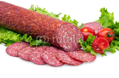 tasty red salami