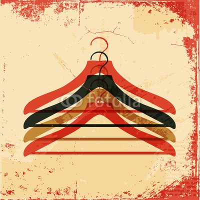 clothes hanger retro poster