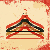 Naklejki clothes hanger retro poster