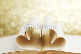 Naklejki Heart inside a book