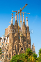 Naklejki The Basilica of La Sagrada Familia in Barcelona, Spain