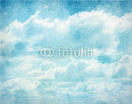 Naklejki Watercolor clouds and sky background