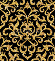 Fototapety floral golden wallpaper