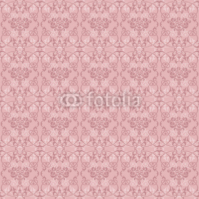Floral seamless pattern ash-pink color