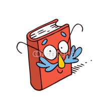 Fototapety cute cartoon book character mascot