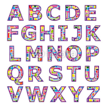 Fototapety Alphabet mosaic