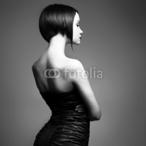 Fototapety Elegant lady with stylish hairstyle
