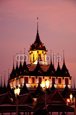 Metal Palace at twilight, Bangkok