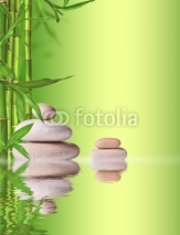 Fototapety Spa still life with lava stones and bamboo sprouts 