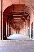 Columns and corridor detail at Fatehpur Sikri, India