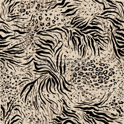 Abstract repeating animal pattern