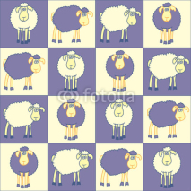 Fototapety Sheeps violet