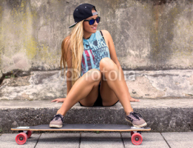 Fototapety Skateboarder girl