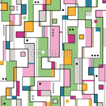 Fototapety green orange and pink abstract pattern