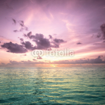 Naklejki Tropical blue sea water in Maldives
