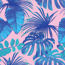 Obrazy i plakaty tropical leaves seamless background