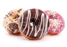 Fototapety doughnut or donut isolated on white background cutout