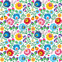 Fototapety Seamless Polish folk art floral pattern 