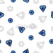 Naklejki Blue crystals on a white background.