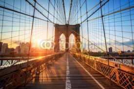 Naklejki Brooklyn Bridge in New York City USA