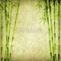 Naklejki design of chinese bamboo trees with texture of handmade paper