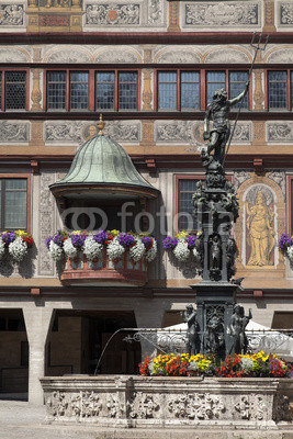 Tübingen Neptumbrunnen vor dem Rathaus