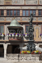 Fototapety Tübingen Neptumbrunnen vor dem Rathaus