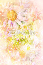Naklejki Pretty daisies artistic background