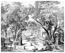 Victorian engraving of an ancient city scene in Sparta, Greece