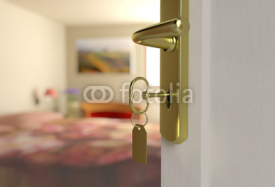 Obrazy i plakaty entry into the bedroom with the key