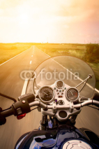 Naklejki Motorcycle rider view