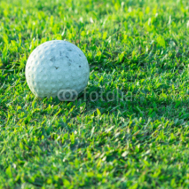 Naklejki Golf ball on the grass on the golf course.