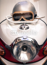 Naklejki Detail of a veteran motorbike