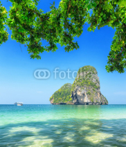 Obrazy i plakaty Clear water and blue sky. Phra Nang beach, Thailand