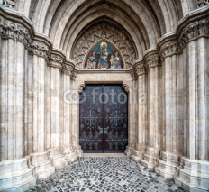 Naklejki Entrance to the Matthias Church. Budapest, Hungary