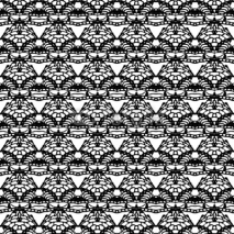 Lace black seamless mesh pattern. Vector illustration.