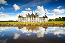 Fototapety Chateau de Chambord, Unesco medieval french castle and reflectio