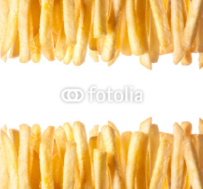 Fototapety Border of crisp golden French Fries