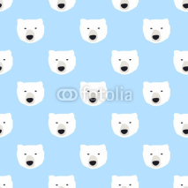 Fototapety seamless polar bear pattern