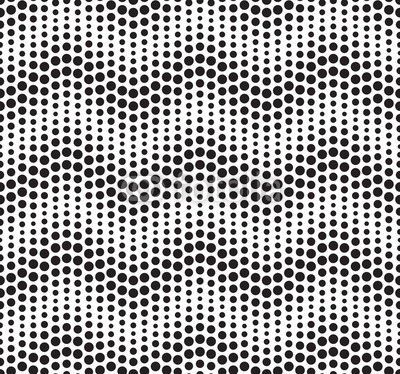 Seamless vector geometric pattern. Horizontal wavy dots.