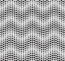 Naklejki Seamless vector geometric pattern. Horizontal wavy dots.