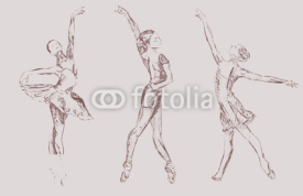 Naklejki Ballet dancers