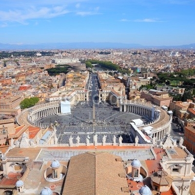 Rome skyline with Vatican