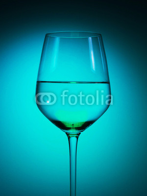 wine glass blue