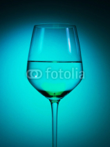 Fototapety wine glass blue