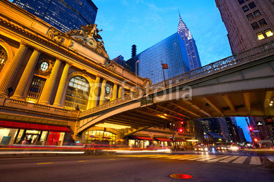 Grand Central along 42nd Street at dusk, New York City