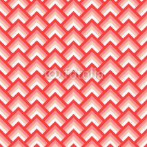 Naklejki Pink and white chevron geometric seamless pattern, vector