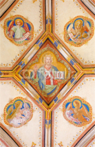 Naklejki Bratislava - Fresco of Jesus Christ and evangelists - cathedral