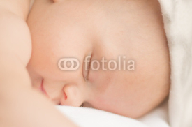 Naklejki Sleeping baby close up