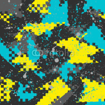 Obrazy i plakaty Abstract seamless background pattern with geometric elements for girl and boy textiles or wallpaper